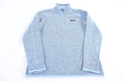 Patagonia Logo Patch Blue Quarter Zip Sweater - Sweater - Thrifted Threads