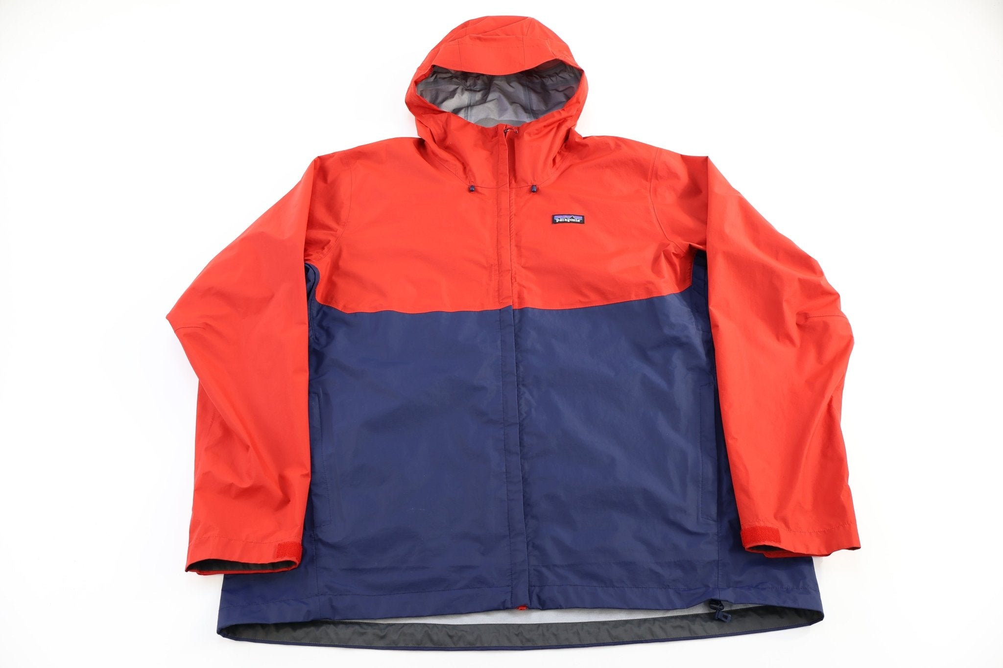 Patagonia Logo Patch Blue & Red Full Zip Jacket - Jacket - Thrifted Threads