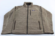 Patagonia Logo Patch Brown Better Sweater Fleece Jacket - ThriftedThreads.com