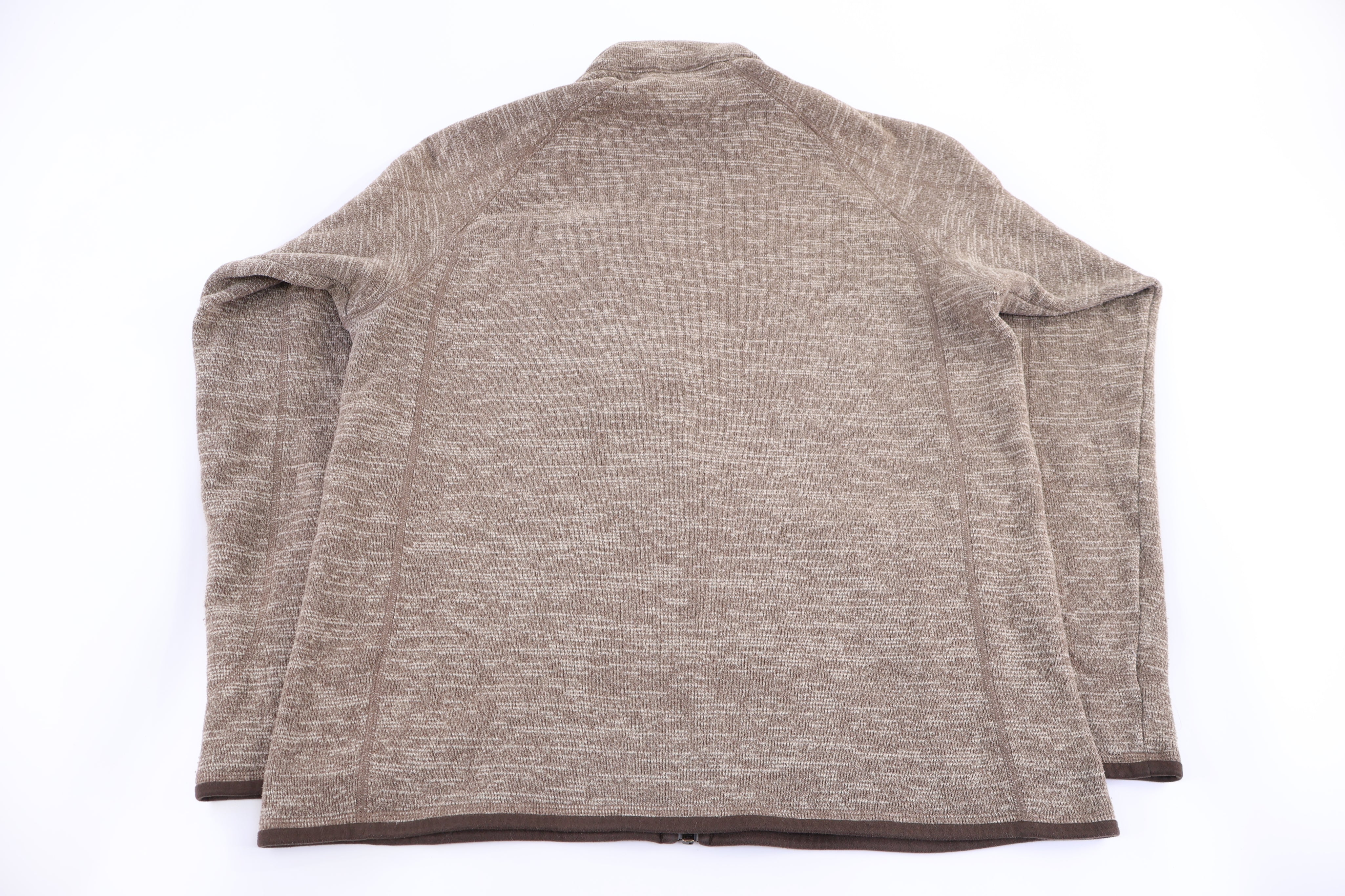 Patagonia Logo Patch Brown Full Zip Sweater - Sweater - Thrifted Threads