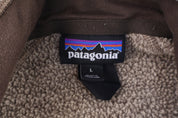 Patagonia Logo Patch Brown Full Zip Sweater - Sweater - Thrifted Threads