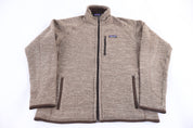 Patagonia Logo Patch Brown Full Zip Sweater - Sweater - Thrifted Threads