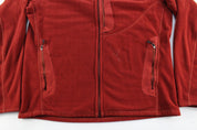 Patagonia Logo Patch Burnt Orange Zip Up Jacket - ThriftedThreads.com