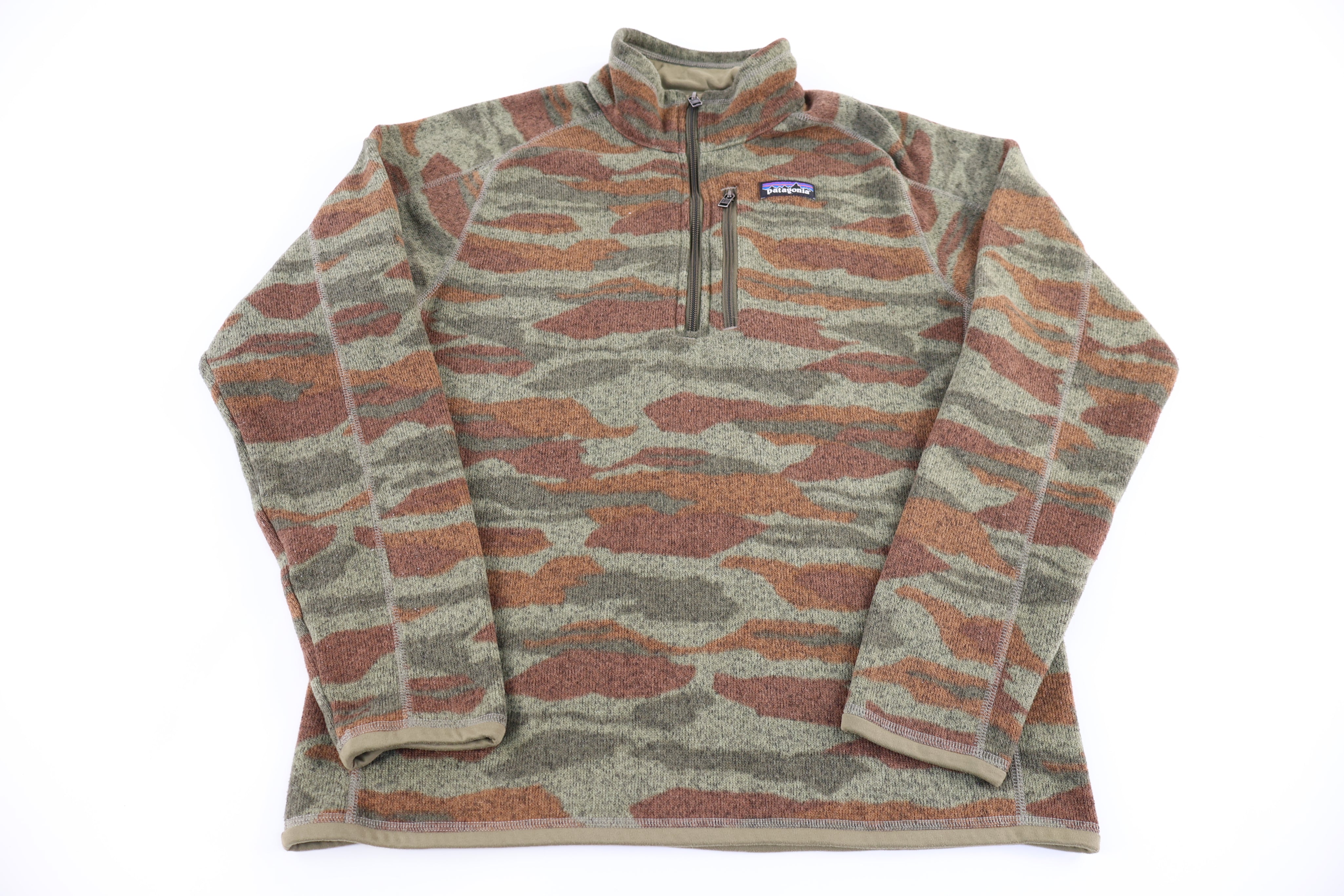 Patagonia Logo Patch Camo Half Zip Pullover - Sweater - Thrifted Threads