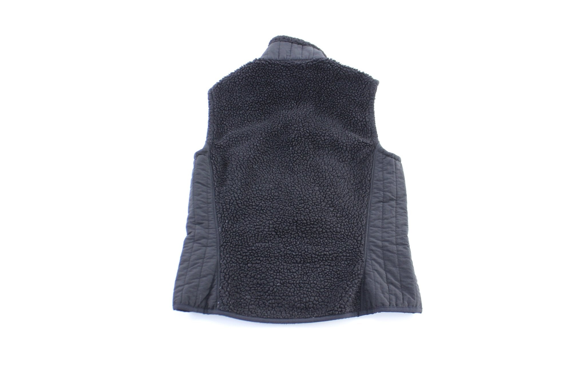 Patagonia Logo Patch Fleece Zip Up Vest - ThriftedThreads.com