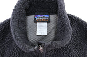 Patagonia Logo Patch Fleece Zip Up Vest - ThriftedThreads.com
