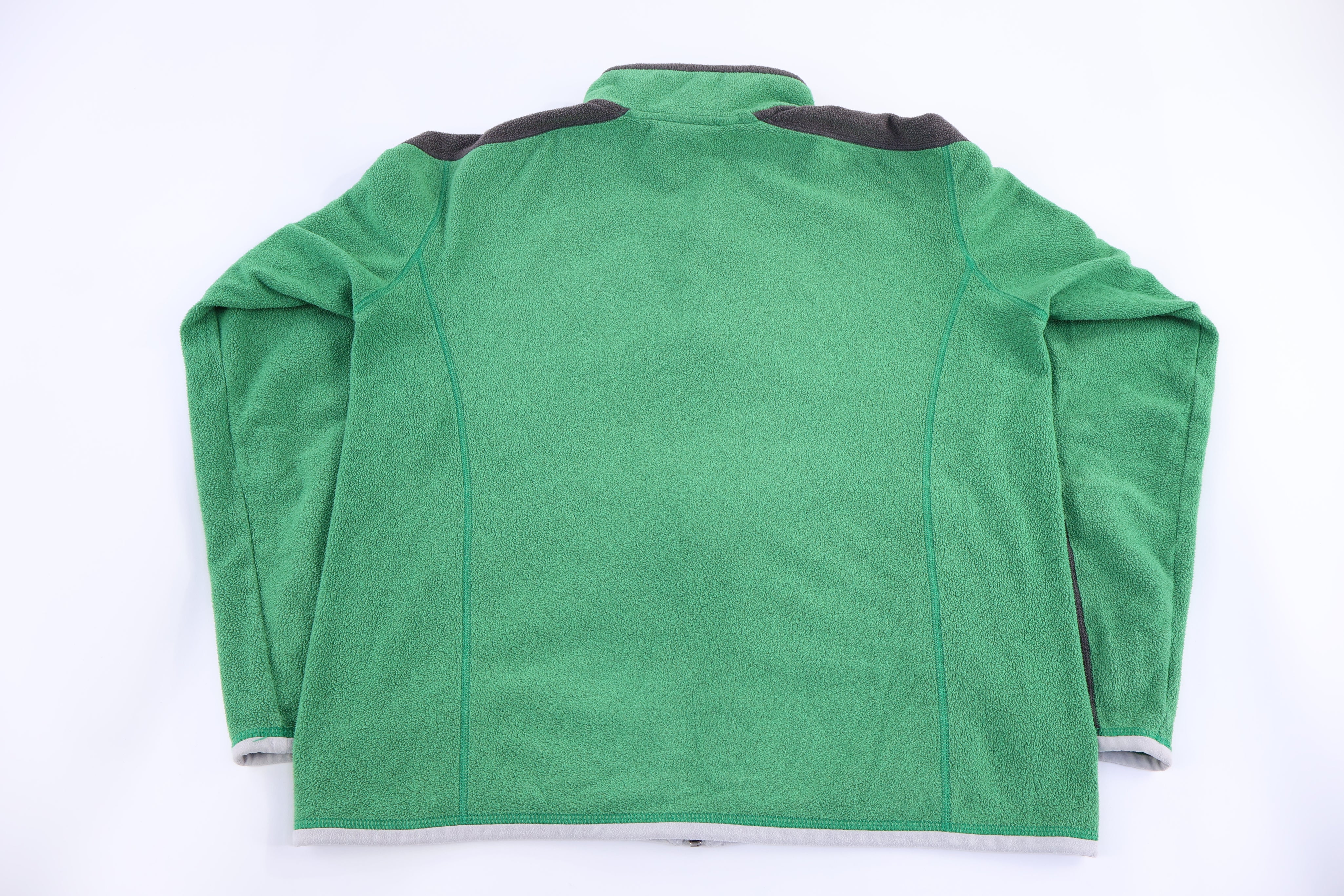 Patagonia Logo Patch Green Full Zip Sweater - Sweater - Thrifted Threads