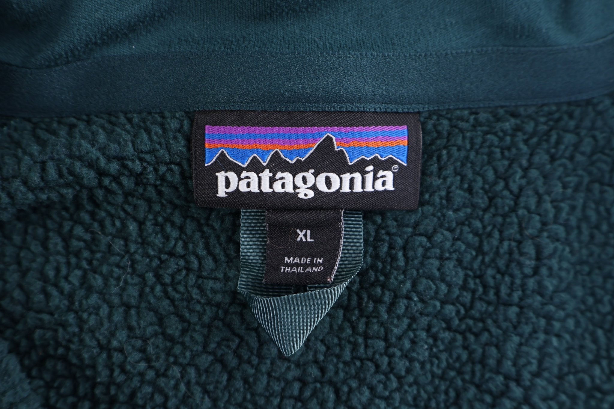 Patagonia Logo Patch Green Quarter Zip Pullover - Sweater - Thrifted Threads