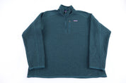 Patagonia Logo Patch Green Quarter Zip Pullover - Sweater - Thrifted Threads