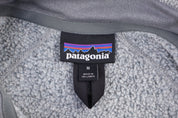Patagonia Logo Patch Grey Full Zip Sweater - Sweater - Thrifted Threads