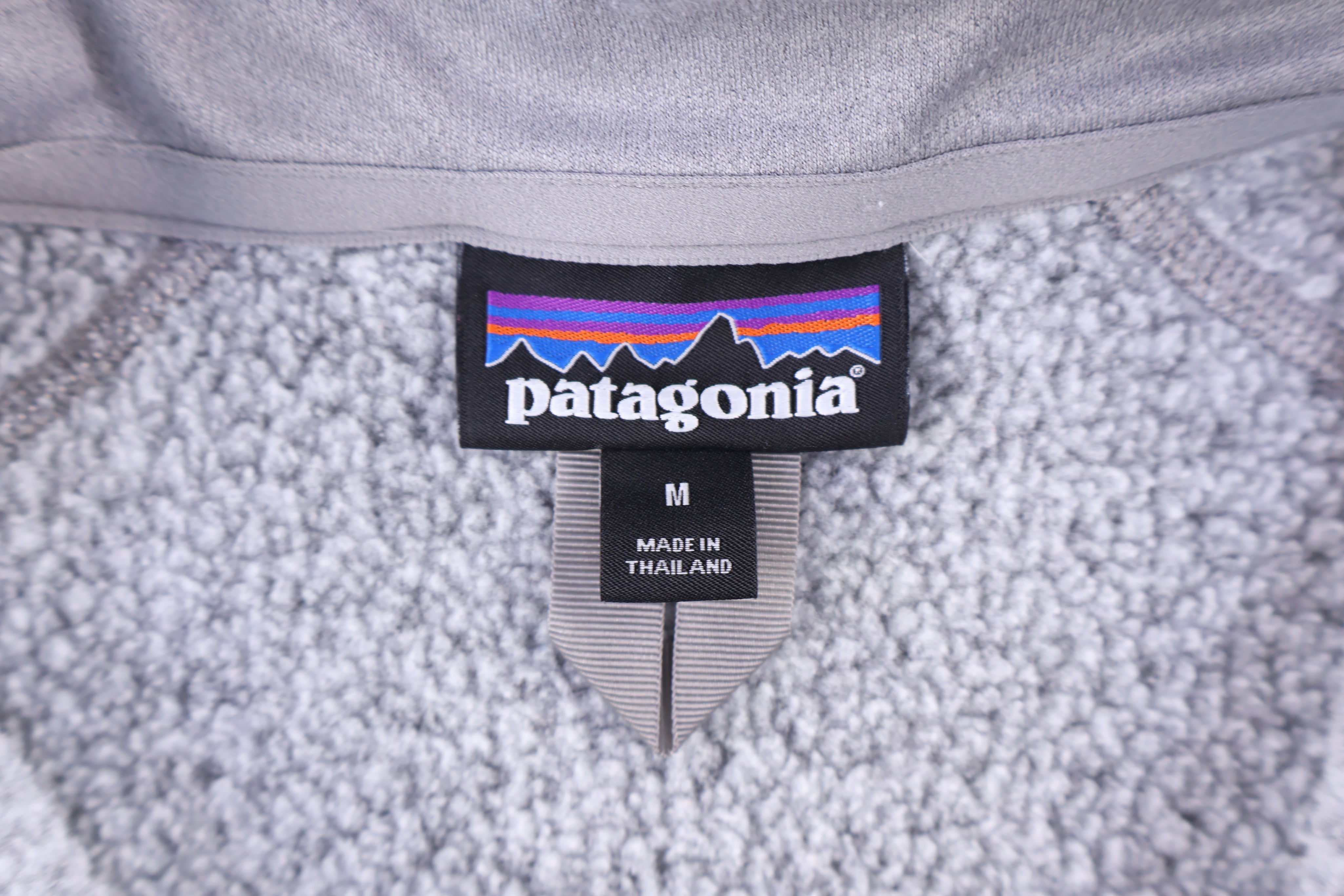 Patagonia Logo Patch Grey Pullover - Sweater - Thrifted Threads