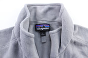 Patagonia Logo Patch Grey Zip Up Jacket - ThriftedThreads.com