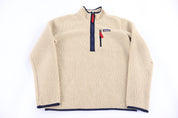 Patagonia Logo Patch Half Zip Sherpa Pullover - Sweater - Thrifted Threads