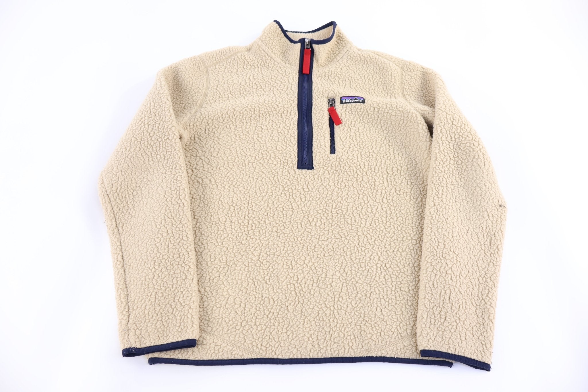 Patagonia Logo Patch Half Zip Sherpa Pullover - Sweater - Thrifted Threads