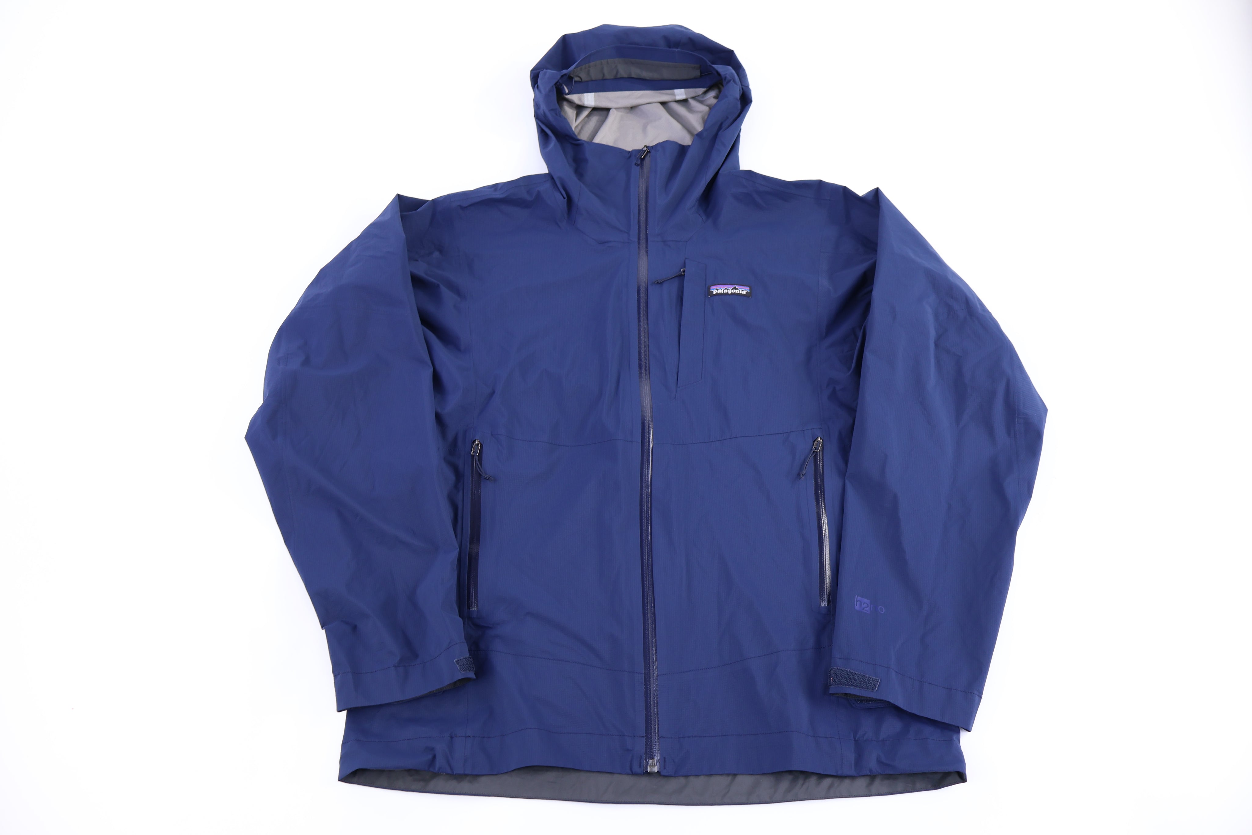 Patagonia Logo Patch Navy Blue Full Zip Jacket - Jacket - Thrifted Threads
