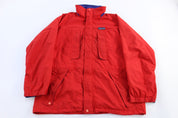 Patagonia Logo Patch Red Full Zip Parka Jacket - Jackets - Thrifted Threads