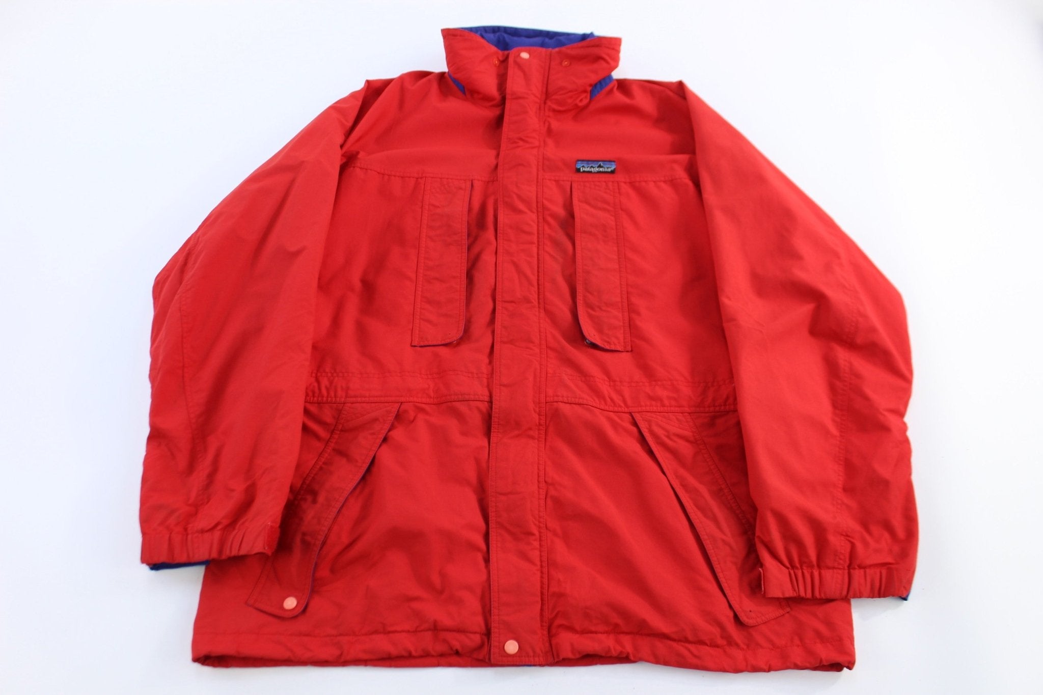 Patagonia Logo Patch Red Full Zip Parka Jacket - Jackets - Thrifted Threads