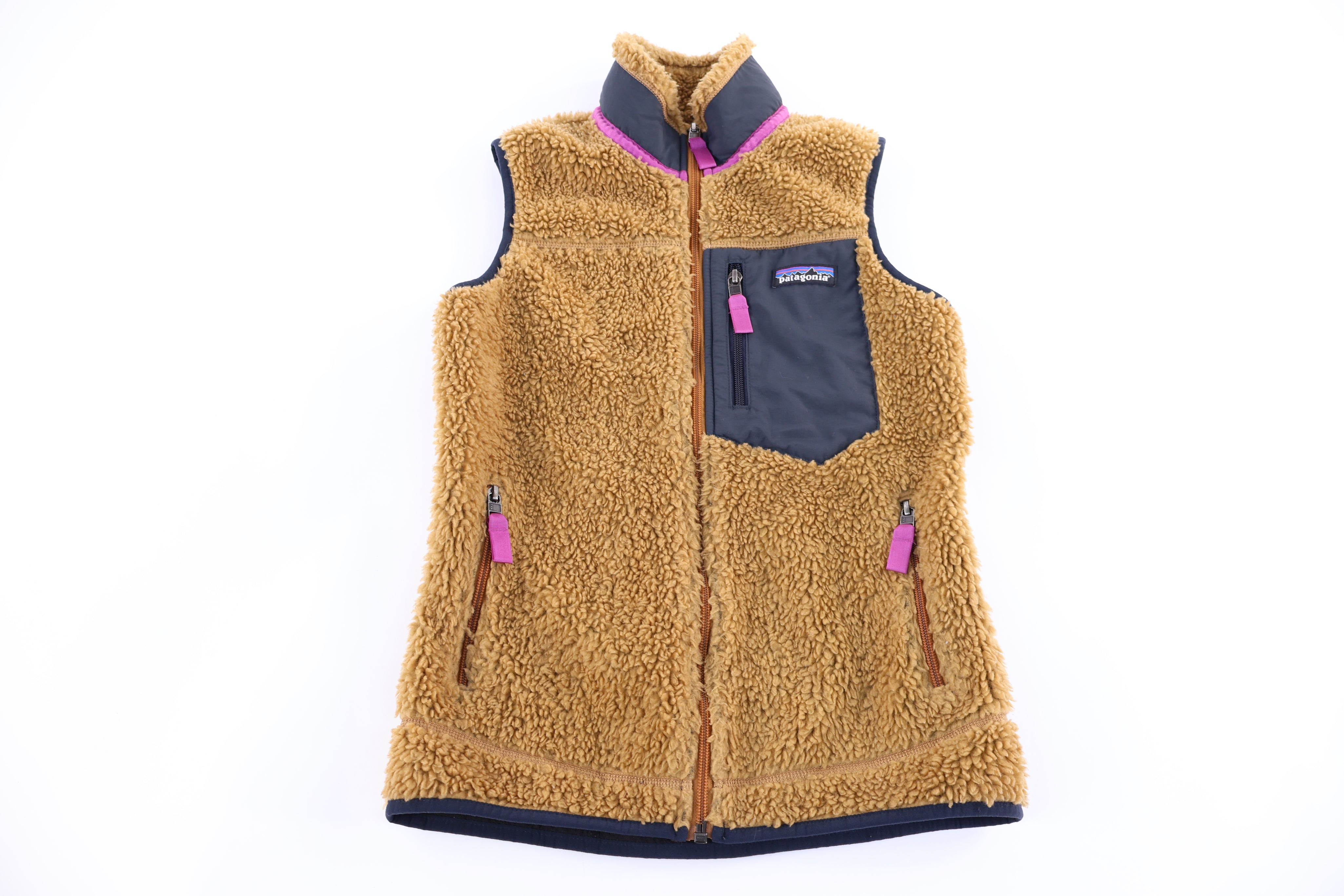 Patagonia Logo Patch Sherpa Full Zip Vest - Vest - Thrifted Threads
