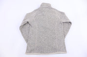 Patagonia Logo Patch Tan Quarter Zip Fleece Pullover - Sweater - Thrifted Threads
