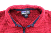 Patagonia Logo Patch Woolyester Fleece Red & Blue Pullover - ThriftedThreads.com