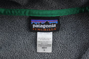 Patagonia Synchilla Blue & Grey Snap - T Fleece Pullover - ThriftedThreads.com