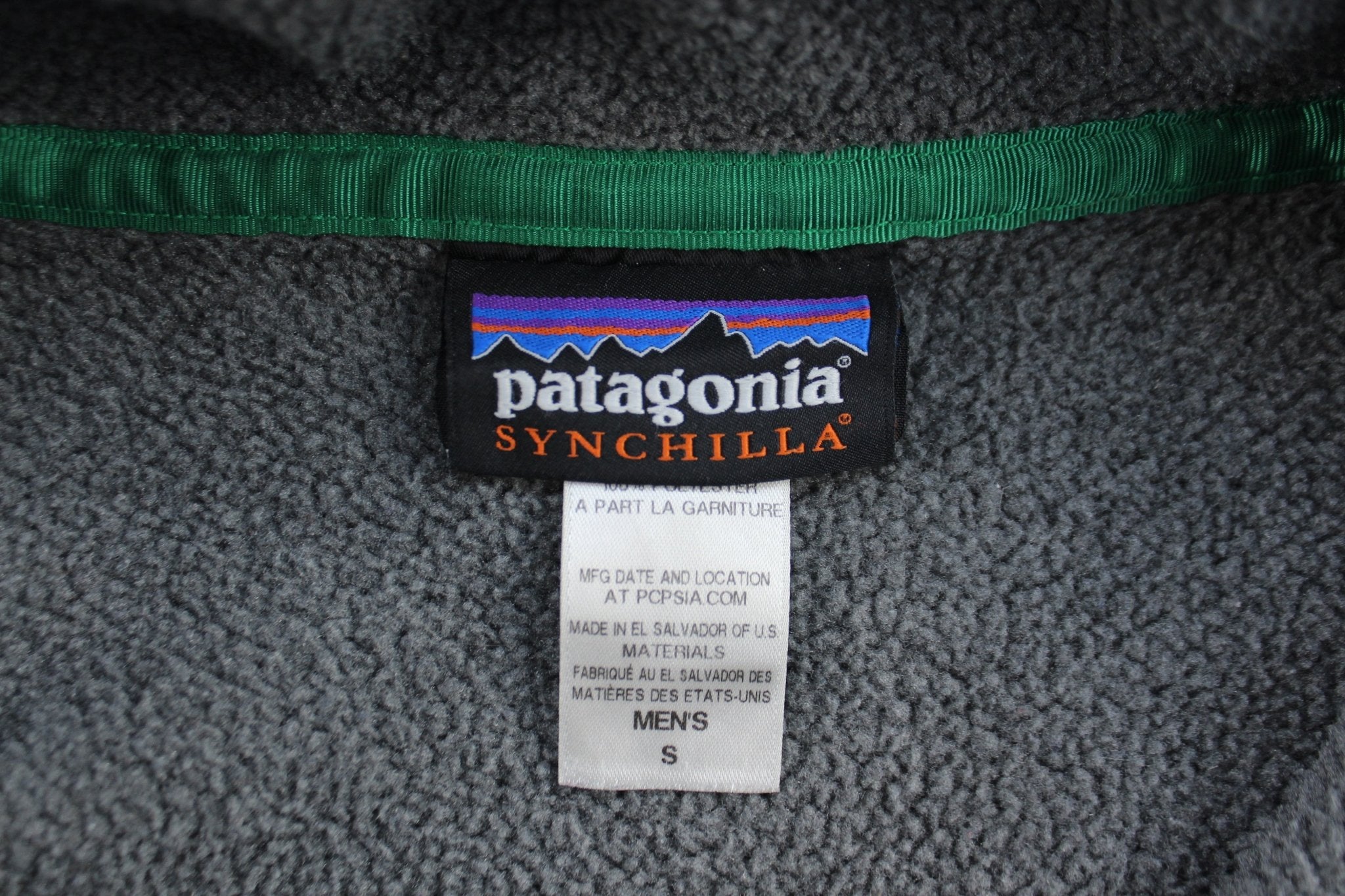 Patagonia Synchilla Blue & Grey Snap - T Fleece Pullover - ThriftedThreads.com