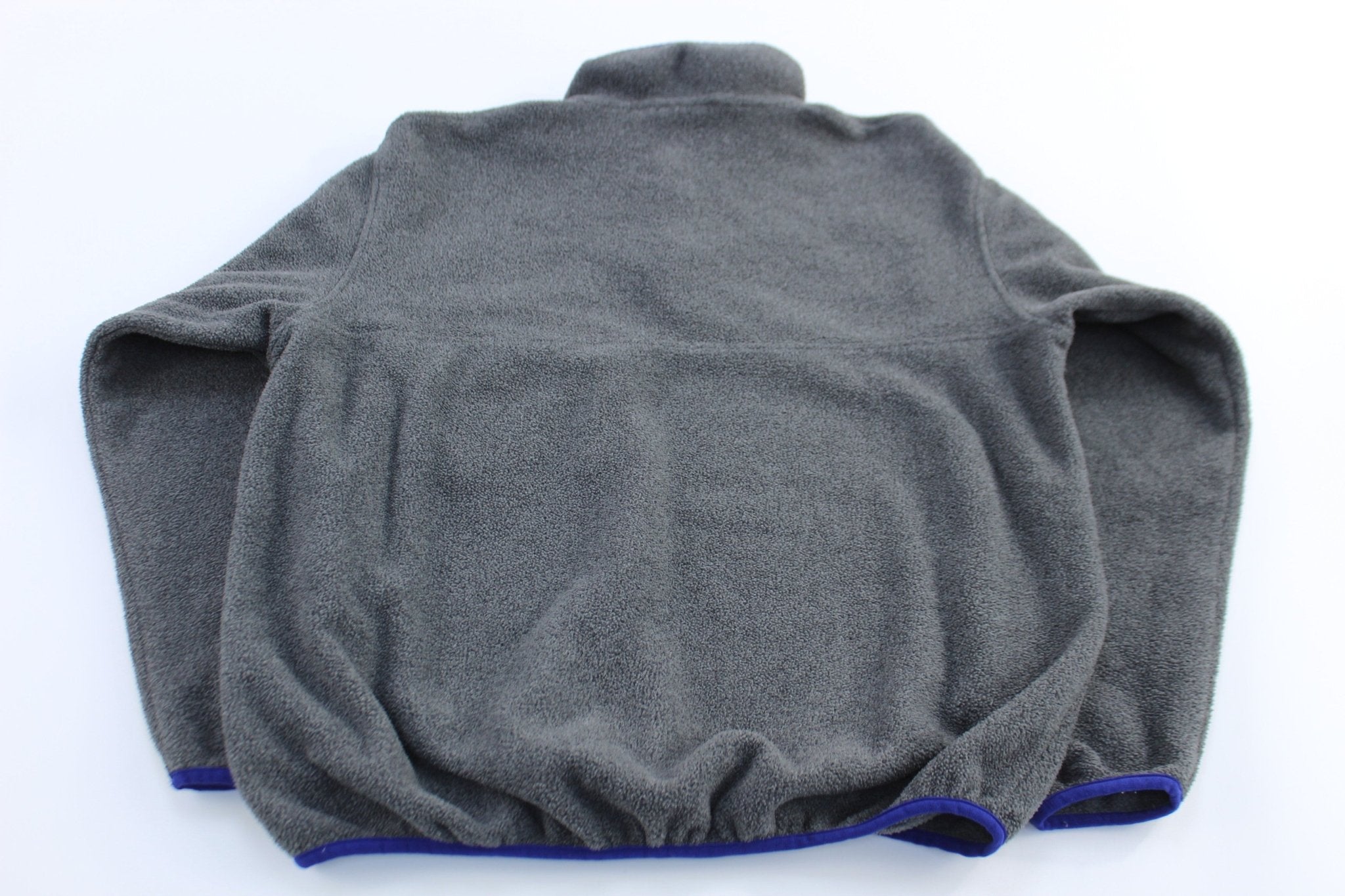 Patagonia Synchilla Blue & Grey Snap - T Fleece Pullover - ThriftedThreads.com