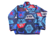 Patagonia Synchilla Logo Patch Multipattern Snap-T Fleece Pullover - Sweatshirt - Thrifted Threads