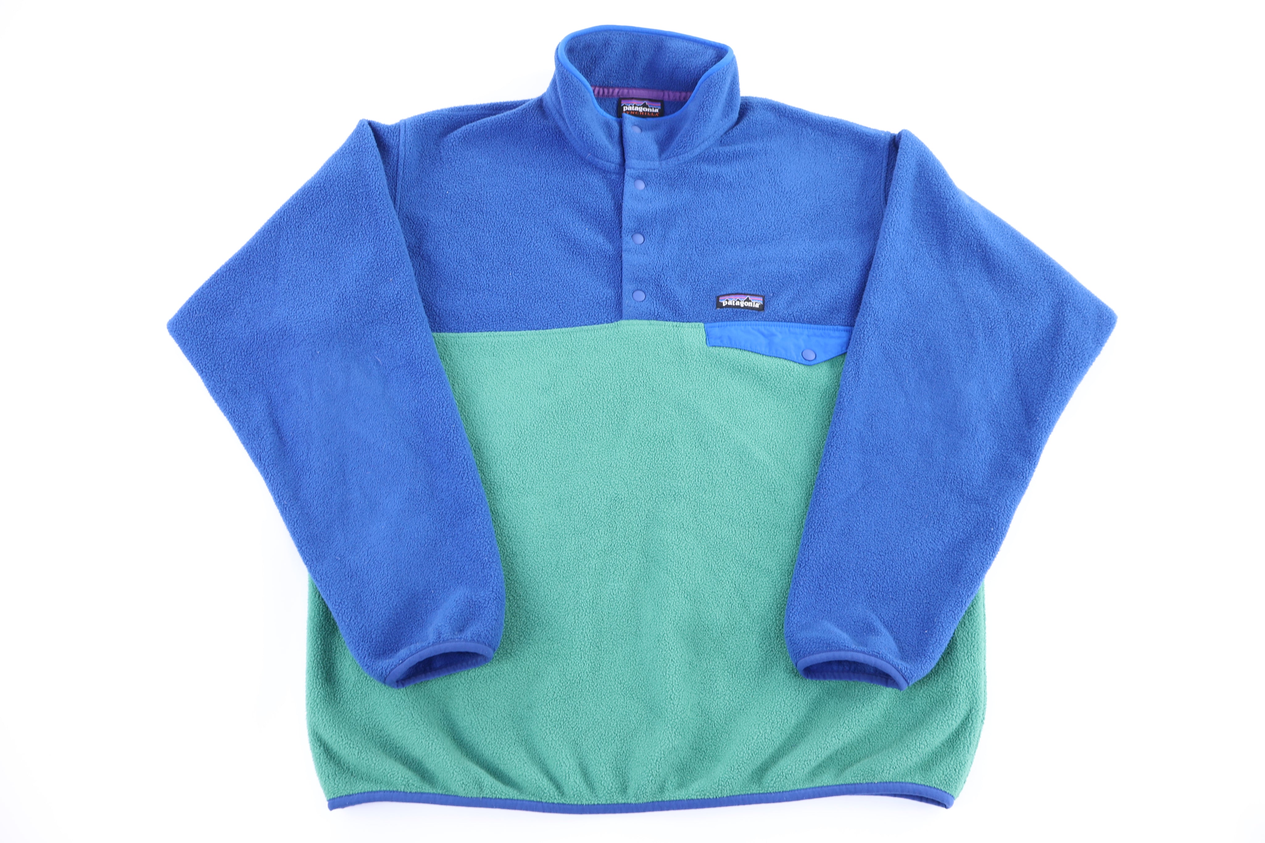 Patagonia Synchilla Logo Patch Snap-T Fleece Pullover - Sweater - Thrifted Threads