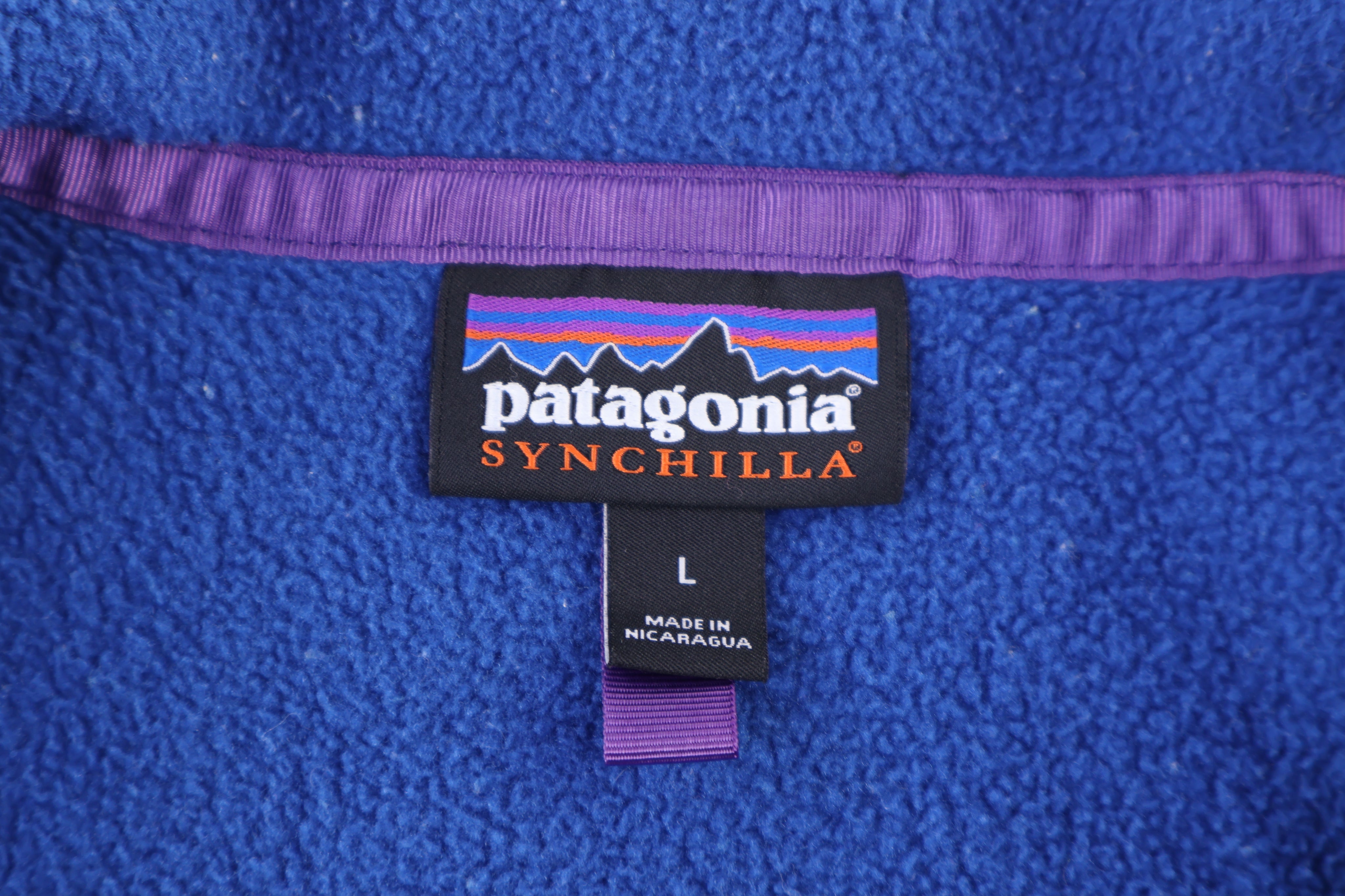 Patagonia Synchilla Logo Patch Snap-T Fleece Pullover - Sweater - Thrifted Threads