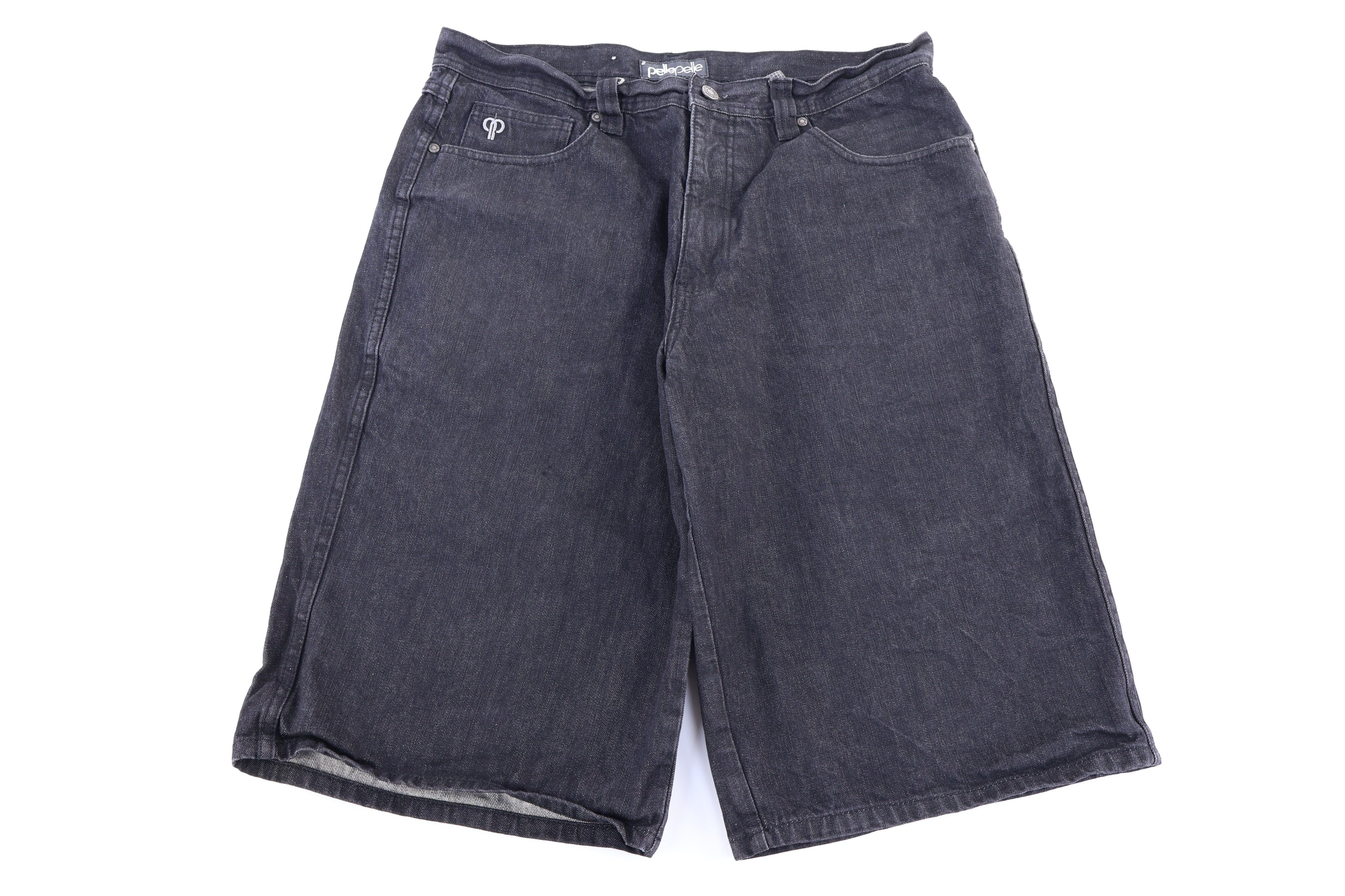 Pelle Pelle Black Denim Shorts - Pants/Shorts - Thrifted Threads