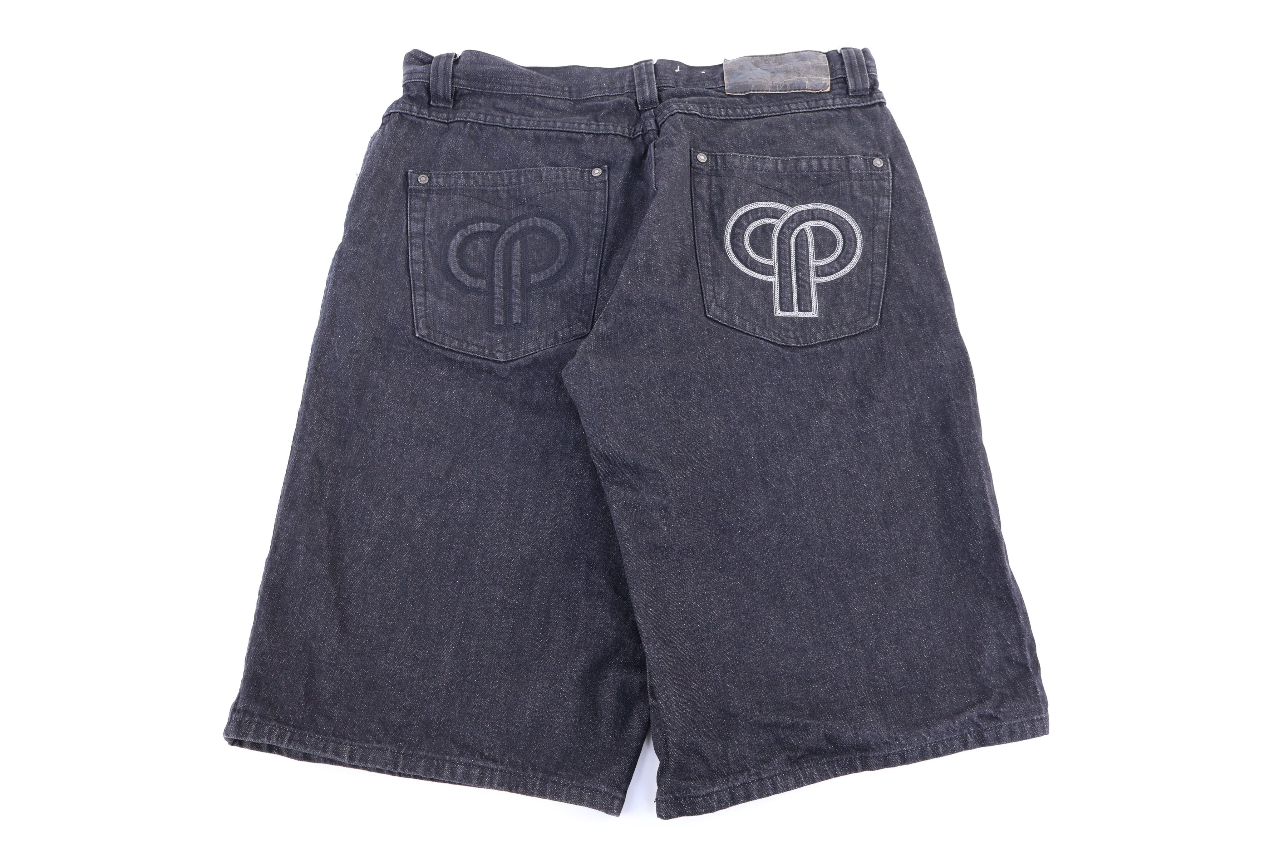 Pelle Pelle Black Denim Shorts - Pants/Shorts - Thrifted Threads