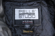 Pelle Studio Wilsons The Leather Experts Black Zip Up Jacket - ThriftedThreads.com