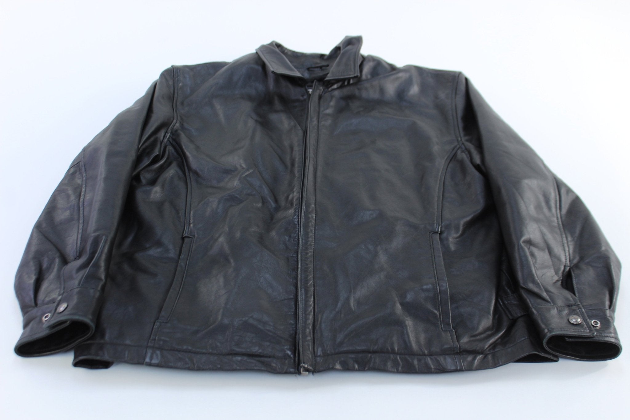 Pelle Studio Wilsons The Leather Experts Black Zip Up Jacket - ThriftedThreads.com