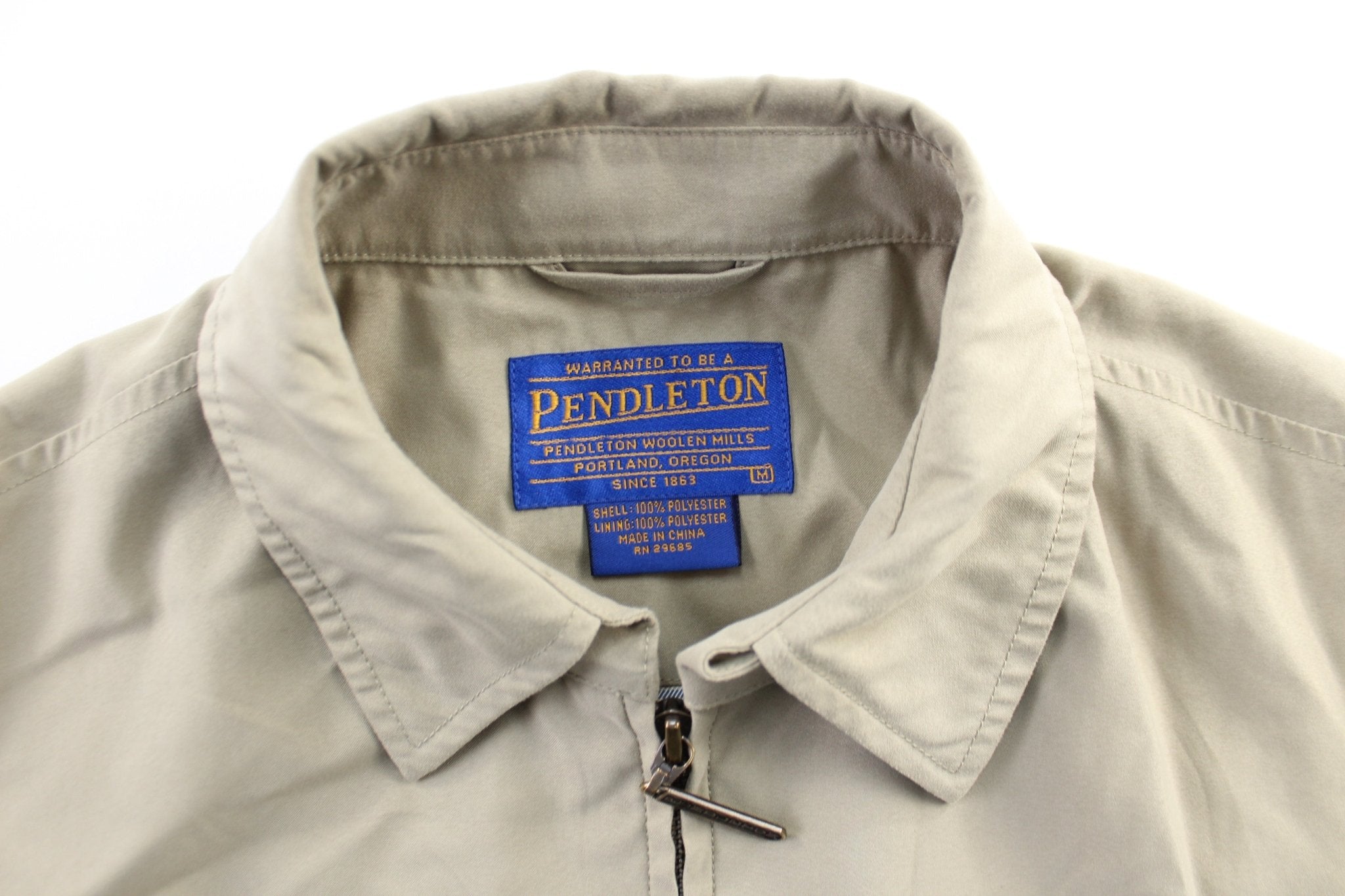 Pendleton Woolen Mills Tan Zip Up Jacket - ThriftedThreads.com