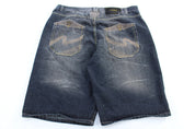 Phat Classics Dark Wash Denim Shorts - ThriftedThreads.com