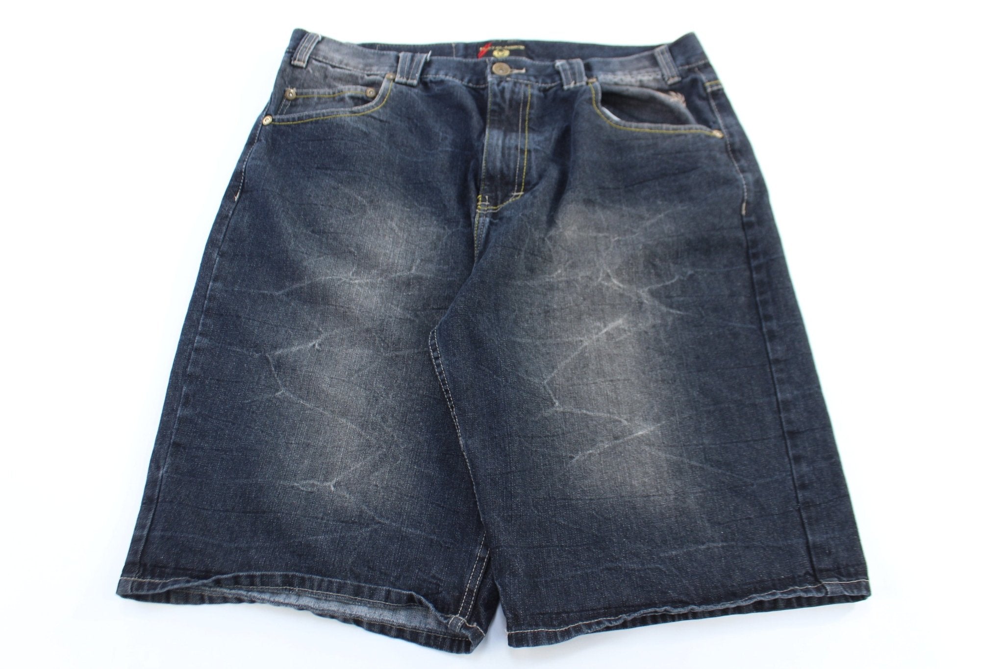Phat Classics Dark Wash Denim Shorts - ThriftedThreads.com