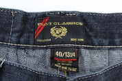 Phat Classics Dark Wash Denim Shorts - ThriftedThreads.com