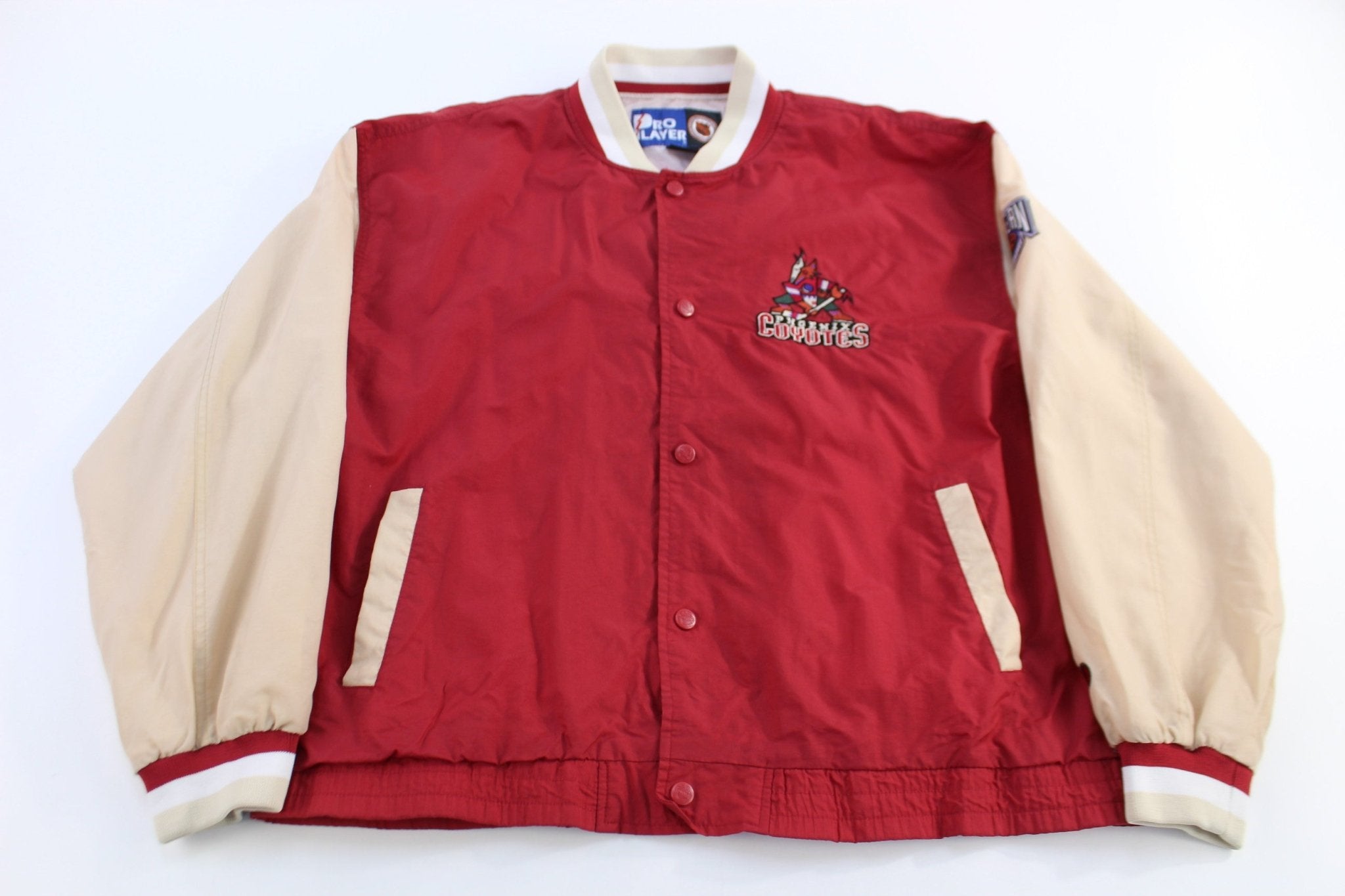 Phoenix Coyotes Hockey Full Snap Windbreaker - Jacket - Thrifted Threads