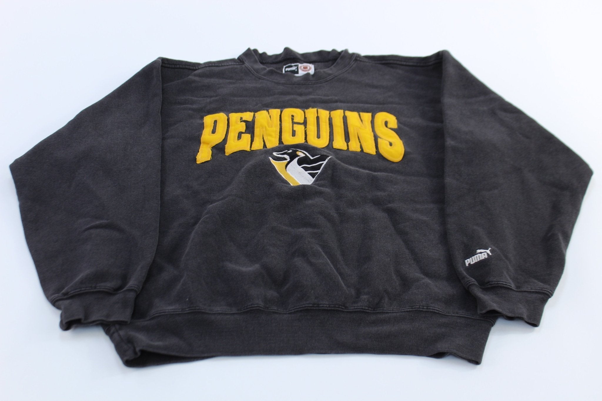 Pittsburgh Penguins Ice Hockey Embroidered Puma Sweatshirt - ThriftedThreads.com