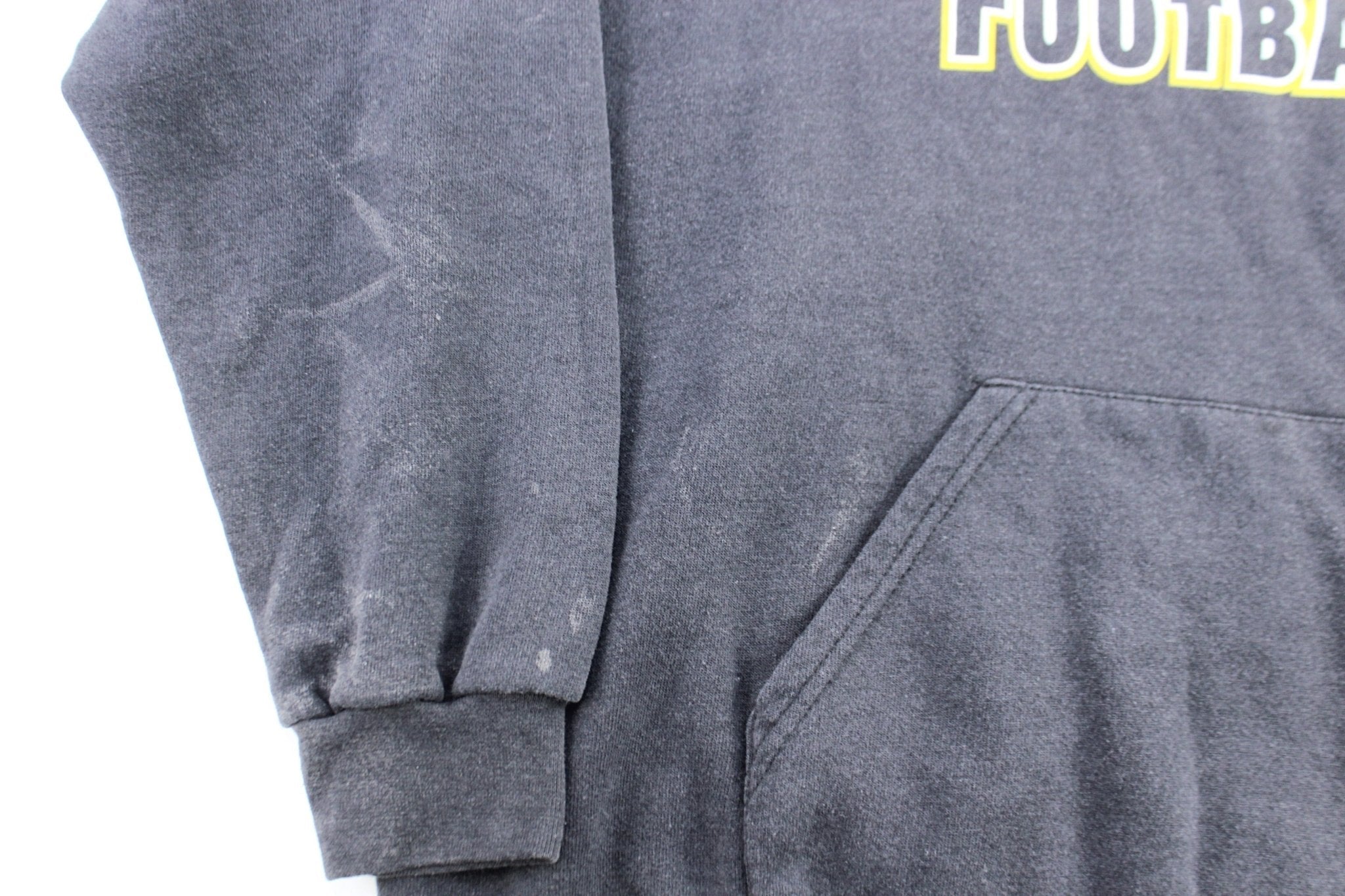 Pittsburgh Steelers Back Football Pullover Hoodie - Jackets - Thrifted Threads