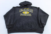 Pittsburgh Steelers Back Football Pullover Hoodie - Jackets - Thrifted Threads