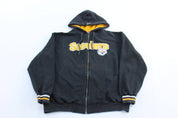 Pittsburgh Steelers Embroidered Zip Up Hoodie - ThriftedThreads.com