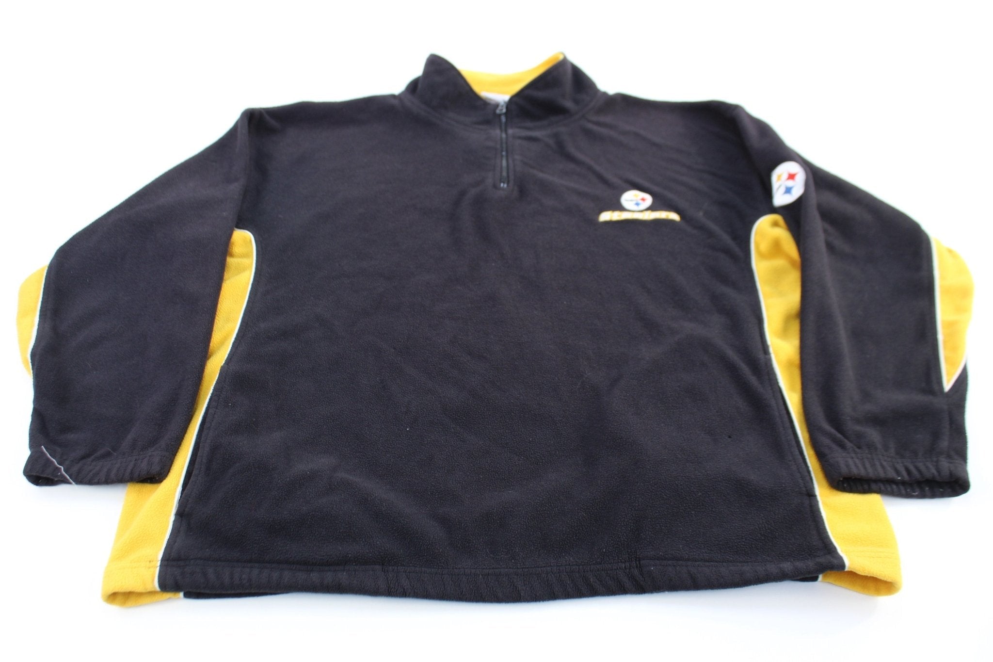 Pittsburgh Steelers Football Embroidered Fleece Pullover - Jackets - Thrifted Threads