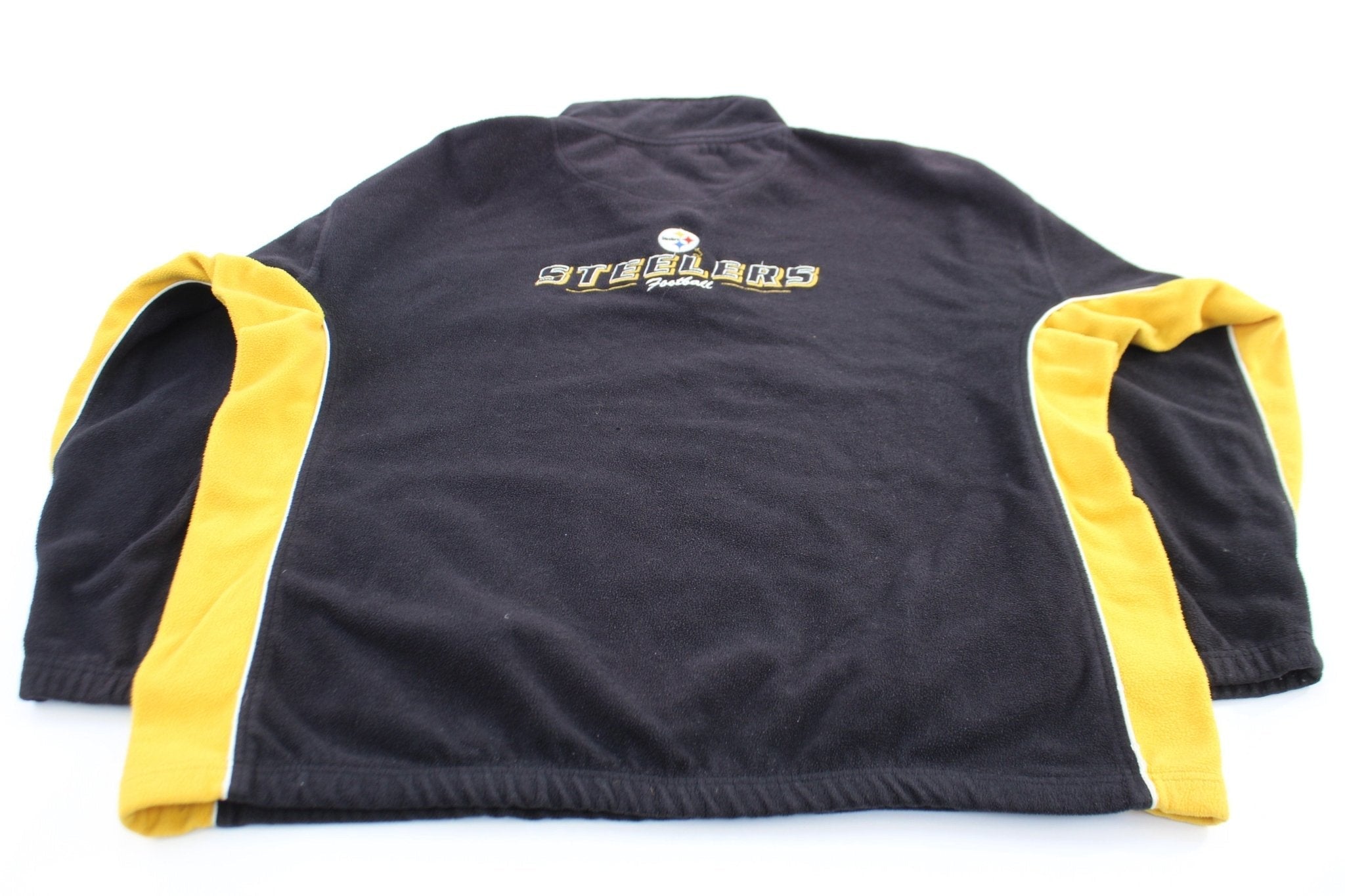 Pittsburgh Steelers Football Embroidered Fleece Pullover - Jackets - Thrifted Threads