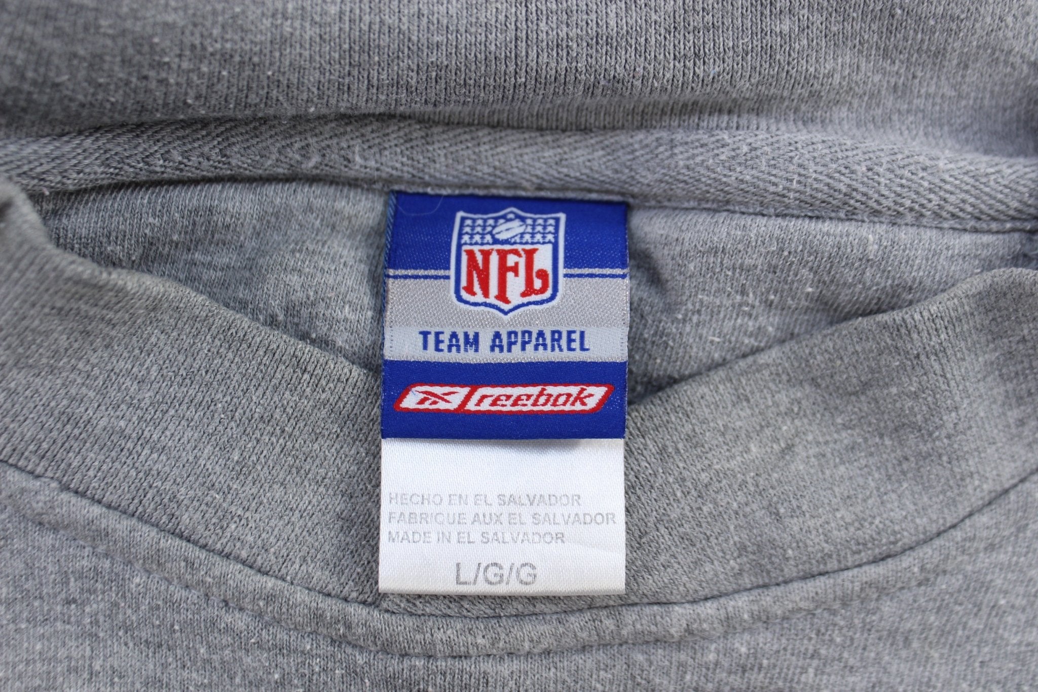 Pittsburgh Steelers Football Embroidered Grey Reebok Sweatshirt - ThriftedThreads.com
