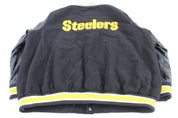 Pittsburgh Steelers Football Embroidered Leather Varsity Jacket - Jackets - Thrifted Threads