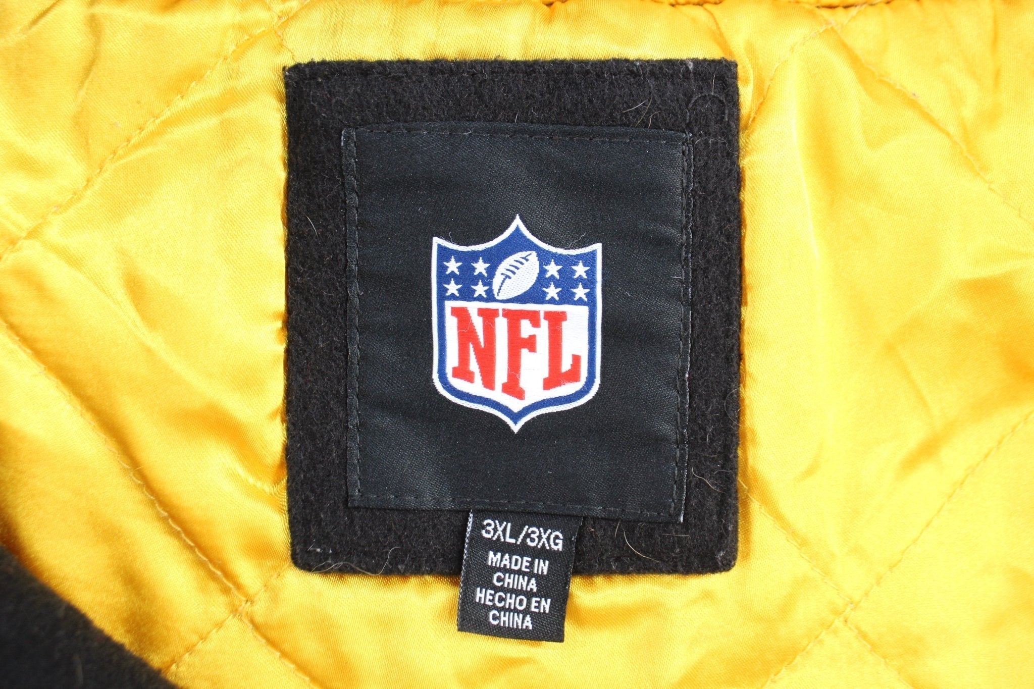 Pittsburgh Steelers Football Embroidered Leather Varsity Jacket - Jackets - Thrifted Threads