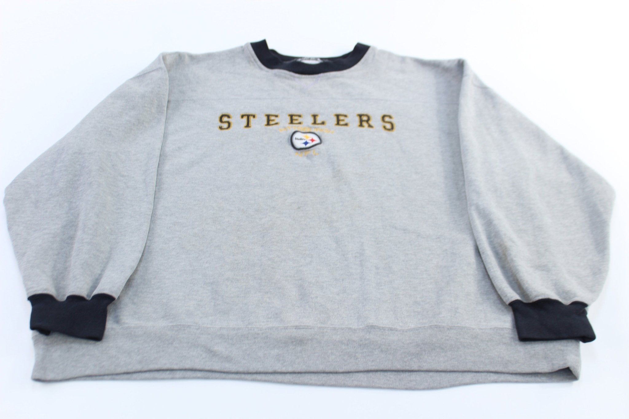 Pittsburgh Steelers Football Embroidered Sweatshirt - ThriftedThreads.com