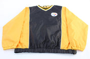 Pittsburgh Steelers Football Embroidered Windbreaker Pullover - Sweatshirt - Thrifted Threads